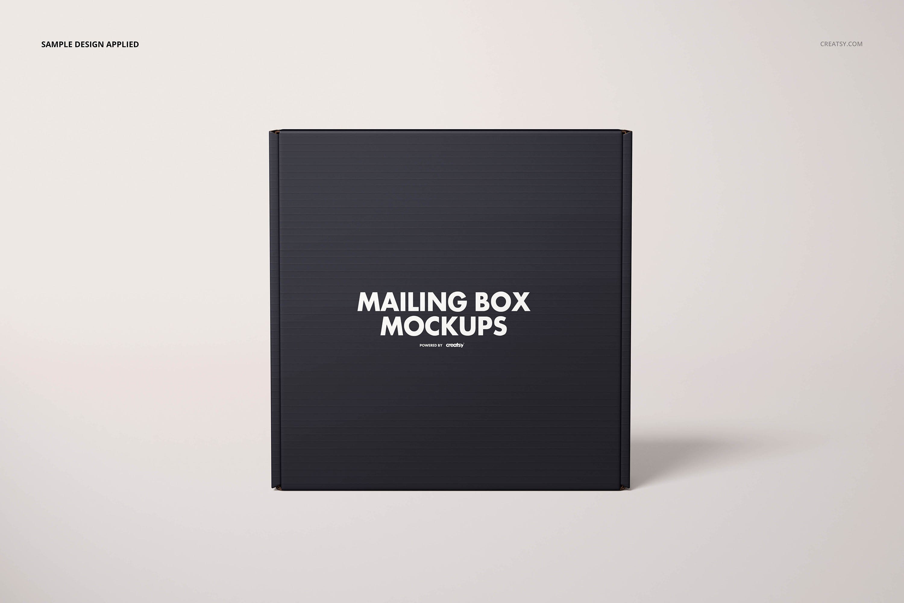 高端逼真产品包装盒快递物料邮件纸盒设计Ps智能贴图样机 Mailing Box Mockup Set 4YC313