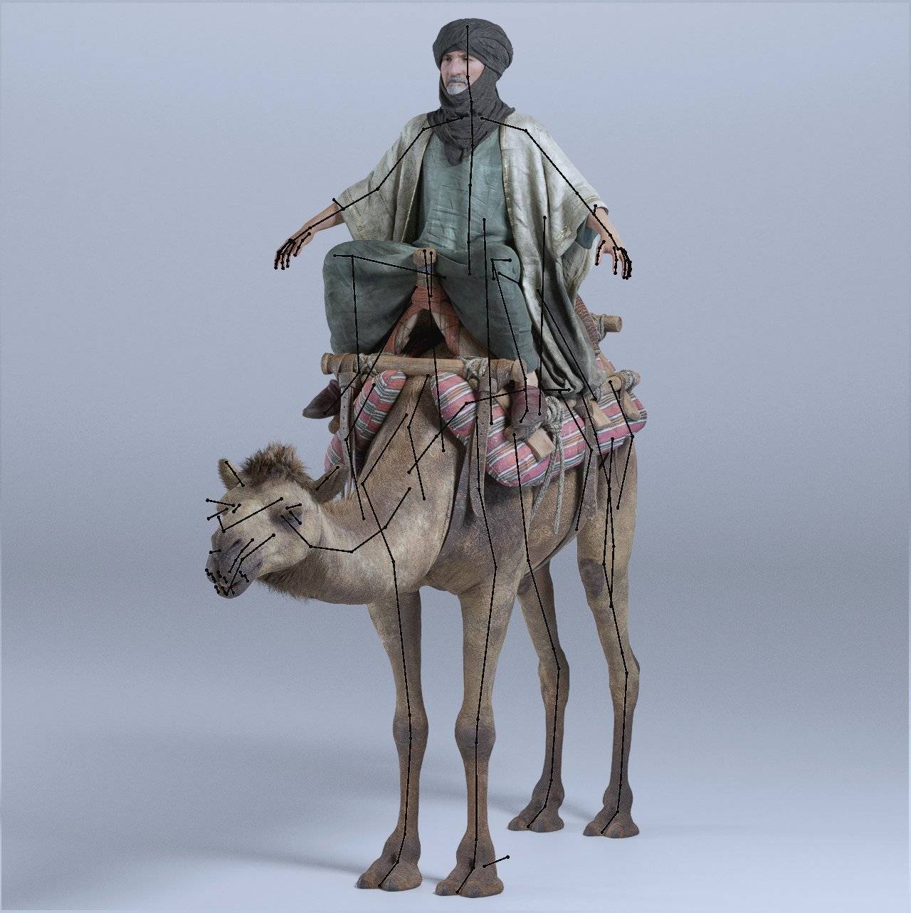 250个中东集市农贸市场 建筑生活物品人物骆驼等各类 3D模型YC317