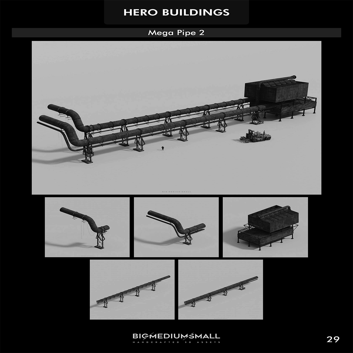 industrialzone工业工厂科幻3d建筑模型资产YC324